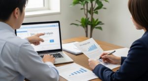 仙台でホームページからの問い合わせを増やすためにサイト分析や課題の洗い出しを行う様子